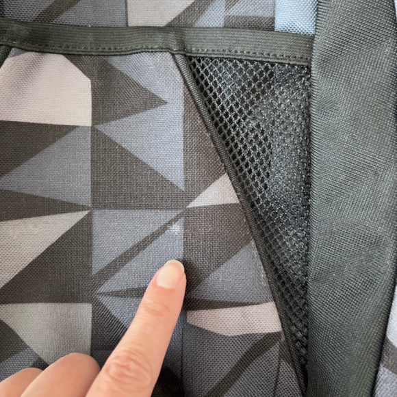 Adidas Black Geometric Pattern with Neon Green Accents Backpack - Picture 9 of 9